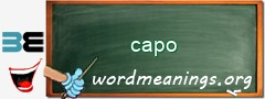 WordMeaning blackboard for capo